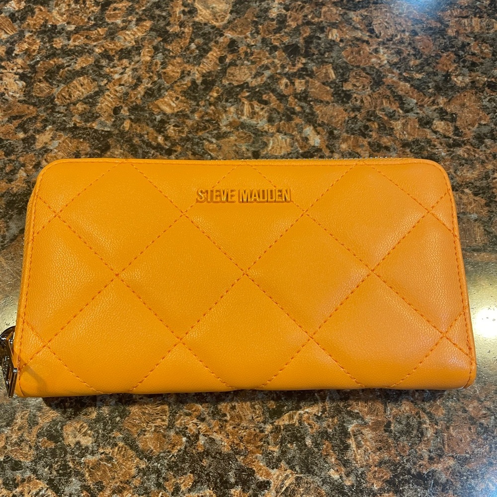 Steve Madden Tangerine Quilted Wallet